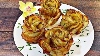 Bacon Wrapped Potato Roses - How to make baked rose shaped potatoes