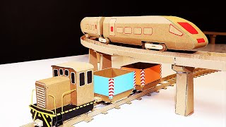 How to Make a Railway with Cardboard Bridge | Cardboard HST | Cardboard Piko | Train Models