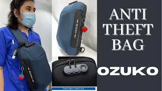 OZUKO Bag | Anti Theft | Waterproof | Crossbody Sling Bag