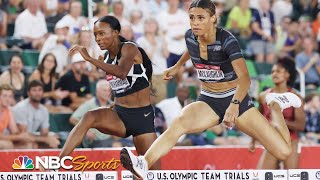 Sydney McLaughlin snatches 400m hurdles world record from Dalilah Muhammad at trials | NBC Sports