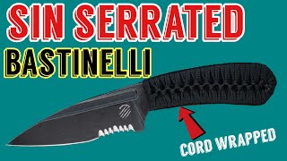 Tactical EDC Self Defense Knife: Bastinelli SIN Combo Fixed blade! Survival Perfection