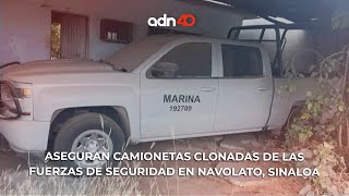 Aseguran camionetas clonadas de las fuerzas de seguridad en Navolato, Sinaloa