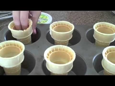 How To Make Ice Cream Cone Cupcake WIth Two Scoops How To Make Ice Cream Cone Cupcake WIth Two Scoops