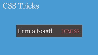 CSS Toast in 30 mins