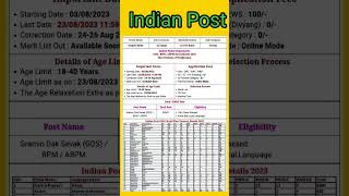 Indian Post New vacancy 2023 || Post office New vacancy 2023 || GDS , BPM,ABPM @srkitech.