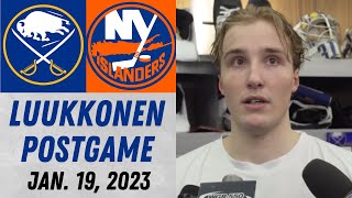 Ukko-Pekka Luukkonen Postgame Interview vs New York Islanders (1/19/2023)