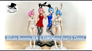 Crane Game Prize figure BiCute Bunnies Figure Re:Zero REM \u0026 RAM(China dress \u0026 White Pearl)