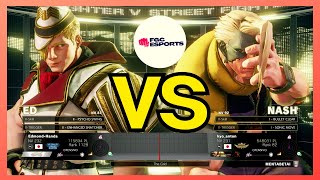 SFV CE - Edmond-handa (ED) vs Kyo_Anton (Nash) STREET FIGHTER V CE  High Level Gameplay