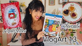 Vlog art 13: Unboxing coloriage, aquarelles, biscuits et promenade. 🥧🖌🎨