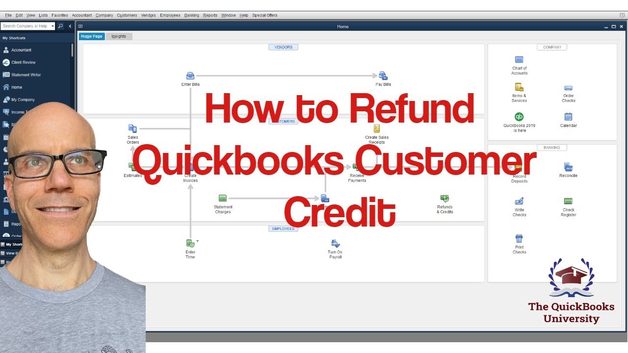 How To Refund Quickbooks Customer Credit - YouTube