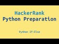 HackerRank Python Preparation - If Else