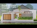 Rumah Minimalis Industrial Tropis 1 Lantai (4 Kamar Tidur, 3 KM/WC, 1 Ruang Sholat)