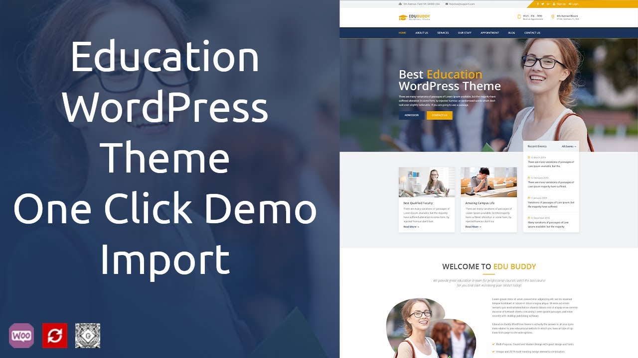Education Wordpress Theme Edubox Demo Installation Youtube