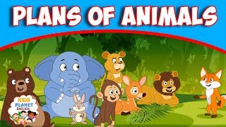 PLANS OF ANIMALS - English Story | Stories For Kids | Moral Stories In English | English Cartoon