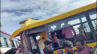 Loyal school bus accident #raichur #manvi #sindhanuru #busaccidentnews #bus #ksrtc#ksrtcbus