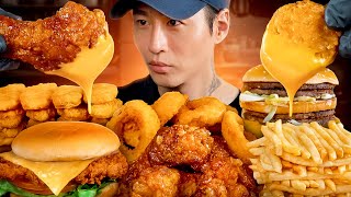 ASMR MUKBANG | Fast Food, Big Mac, Chicken Nuggets, Onion Rings, Chicken Sandwic
