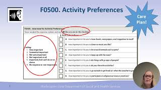 MDS3.0 Section F. Preferences for Customary Routine and Activities Unit 4 Section 1
