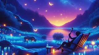 ✨ Calm \u0026 Chill: 4K Soothing Visuals with Relaxing Music - Relaxing Jazz \u0026 Fluorescent Fireflies