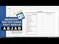 Cara merubah daftar nama sesuai abjad di ms word