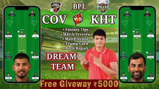 COV vs KHT Dream11 Prediction || Comilla Victorians vs Khulna Tigers today's match Preview