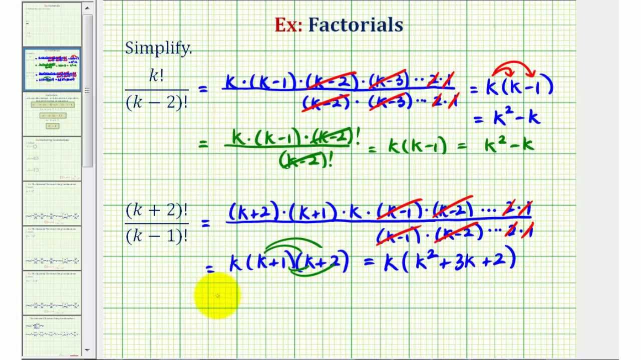 Ex 2: Simplify Expressions With Factorials Containing Variables - YouTube