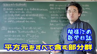 平方元をすべて含む部分群〈龍孫江の群論演習〉