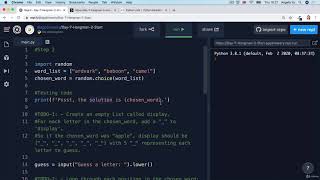 Challenge 2 - Replacing Blanks with Guesses | 100 Days of Code: The Complete Python Pro Bootcamp