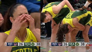 Sue Bird Hit In Nose & Eye, NO FOUL CALLED Until Official Review | Seattle Storm vs Indiana Fever