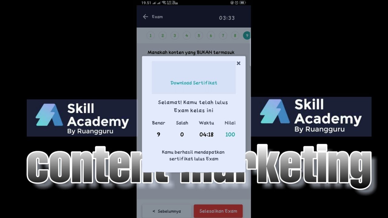 KUNCI JAWABAN EXAM | SKILL ACADEMY PART 2 - YouTube