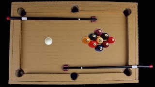 Amazing ! How To Make Desktop 9 Ball Pool Game From Cardboard  - Diy Toy With Mr H2 at Home