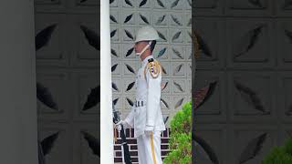 好細心的便衣官，防蚊也顧到了~🫡👏👏👏 #海軍儀隊 #慈湖陵寢#honorguards#禮兵交接#三軍儀隊