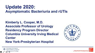 Asymptomatic Bacteriuria and recurrent UTI - EMPIRE Urology Lecture Series
