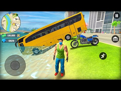 Conducción de autobuses, coches de policía y bicicletas en un juego de mundo abierto – Juego para Android