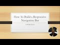 Responsive Navbar with HTML & CSS | Mobile Hamburger Menu Tutorial – Structure (Part 1)