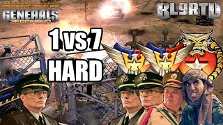 Command \u0026 Conquer Generals: Zero Hour - USA LASER 1 vs 7 RANDOM [HARD ENEMY] Карта: Сумрачное Пламя