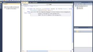 VB Lesson, Message Box & Button