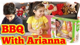 Unboxing Little Tikes Backyard Barbeque Grillin' Goodies Set ! Kids Pretend Play Cooking