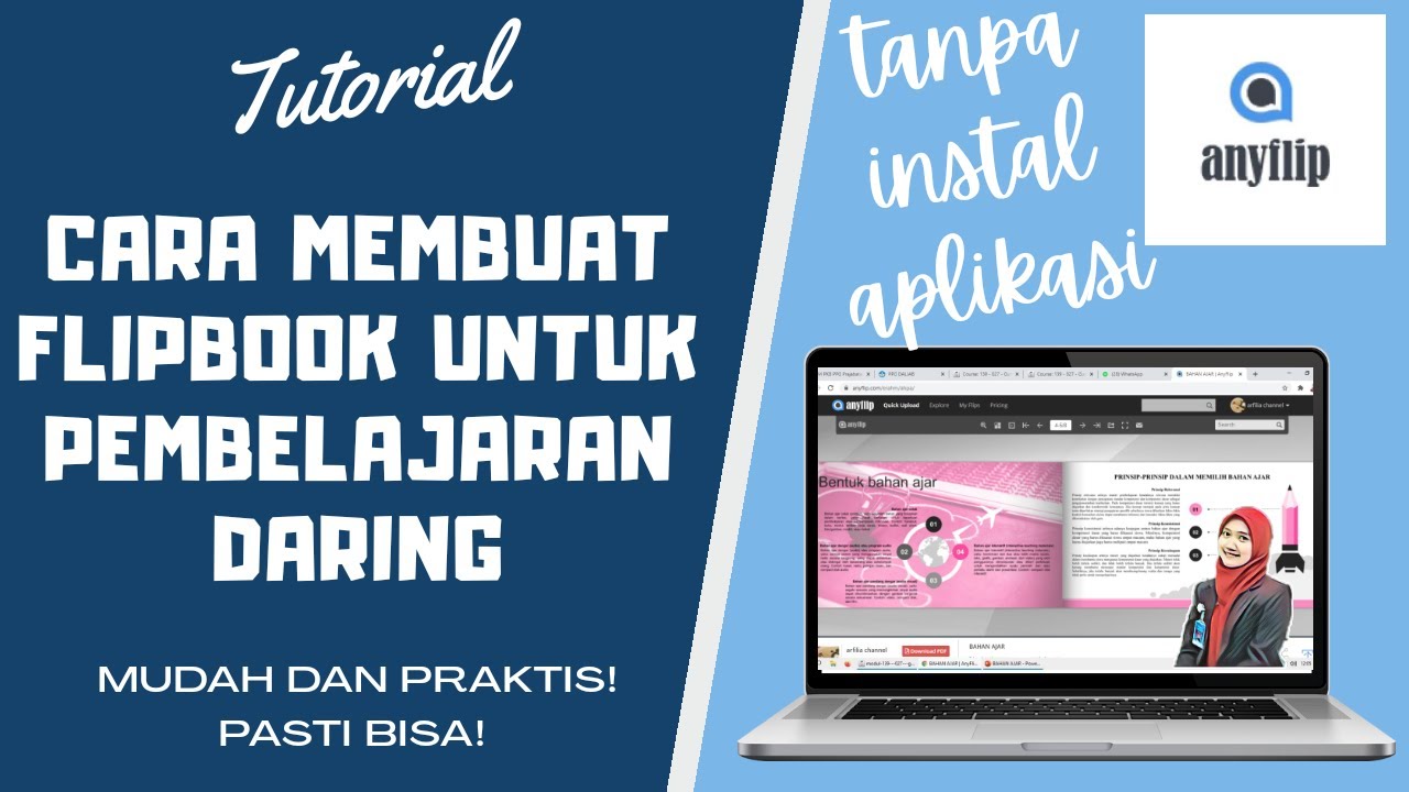 CARA MEMBUAT FLIPBOOK UNTUK PEMBELAJARAN DARING || MUDAH DAN PRAKTIS ...