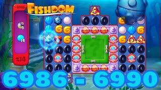 Fishdom Level 6986 - 6990 HD Walkthrough | 3 match puzzle | gameplay | android | 6987 | 6988 | 6989