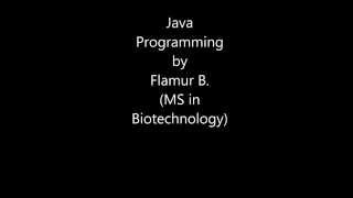 Java Programming Lesson 1- Installing JDK and Writing Your First Program