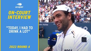 Matteo Berrettini On-Court Interview | 2022 US Open Round 4