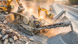 Inside the Concrete Crusher – How Demolished Skyscrapers Are Turned Into New Super Highways