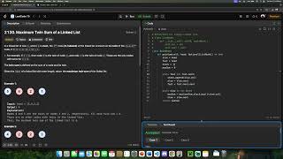 Maximum Twin Sum of a Linked List | Leetcode 2130 | Python | Explained | Easy