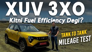 XUV 3XO Fuel Efficiency Test | 131PS 3XO Petrol TC vs Sonet DCT FE Comparison An
