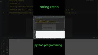 string rstrip python การใช้ฟังก์ชั่น ลบช่องว่าง หรืออักขระท้ายข้อความออก