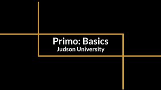Primo: Basics
