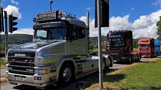 SOME Trucks leaving Malvern Truckfest 2024 (OPEN PIPE AND AIRHORNS)