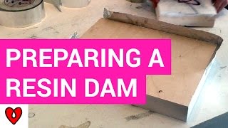 Building A Dam With Metal Tape To Pour Resin Into