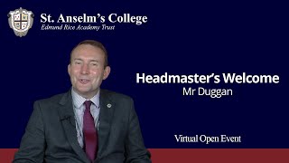 Headmaster's Welcome - St. Anselm's College Virtual Open Event