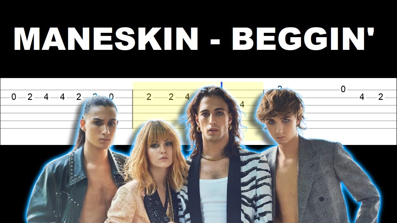 Maneskin - Beggin' (Easy Guitar Tabs Tutorial) - YouTube